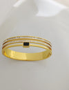 Dazzle Black Stone Bangle
