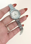 Silver Watch With Moveable Glass Stones