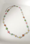 Multi Silver Daisy Necklace