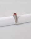 LOVE Zircon Silver Adjustable Ring