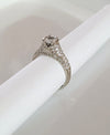 LOVE White Stone Studded Adjustable Ring