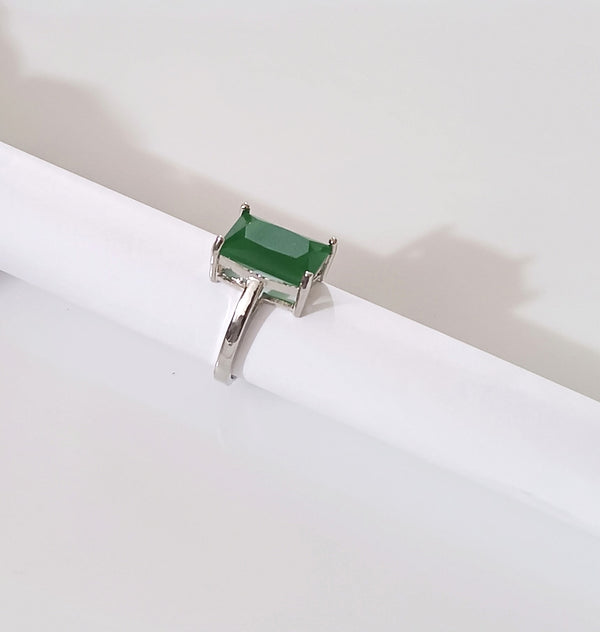 Green Stone Adjustable Ring