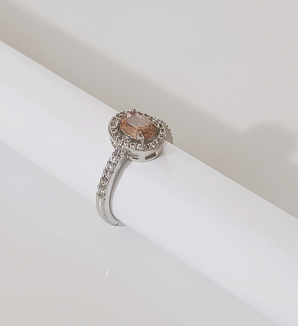 Oval Stone Silver Ring