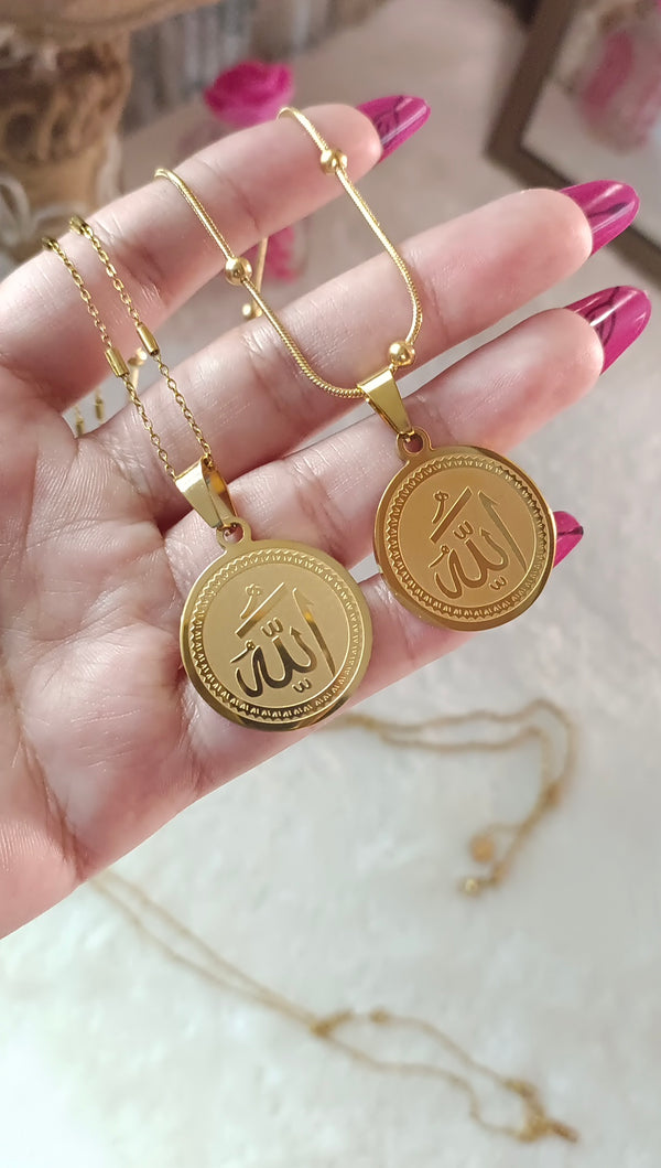 Allah Pendant Necklace Unisex Stainless Steel | 21k Gold Plated