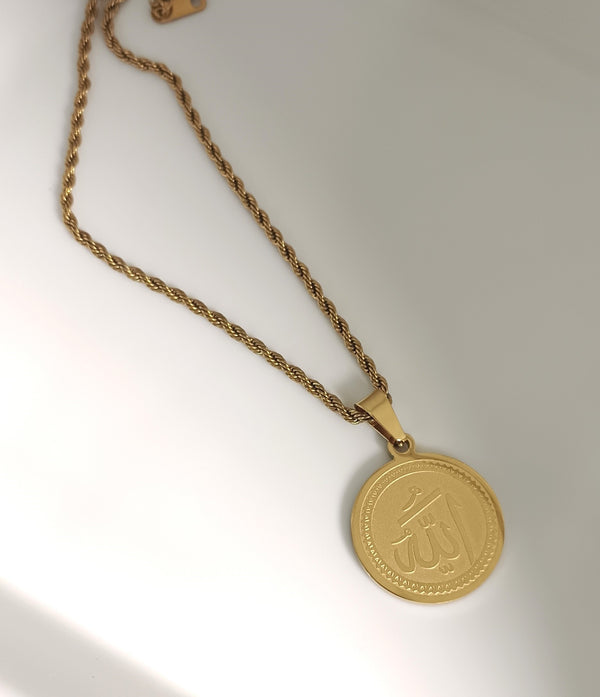 Allah Pendant Necklace Stainless Steel | 21k Gold Plated