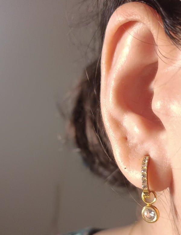 Mini Diamond Drop Earrings