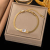 White Stone Gold Bracelet