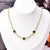Emerald Three Square Zirconia Necklace