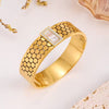 White Gem Gold Gala Cuff