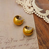 U-Shape Hollow Heart Gold Plated Earrings - Stainless Steel & Water Proof