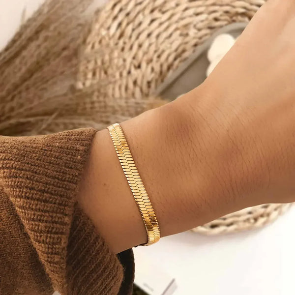 Stunning Stainless Steel Snake Chain Bracelet