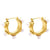 Water Proof Gold Pearl Hoops Earrings
