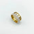 Roman Numeral 18k Gold Studded Ring