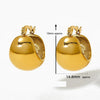 U-Shape Hollow Heart Gold Plated Earrings - Stainless Steel & Water Proof