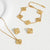 Stainless Steel 3 Pieces Gold Color Clover Combo Deal