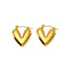 Lush Heart Hoops Earrings | Gold Plated | Stainless Steel | Water Proof