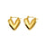 Lush Heart Hoops Earrings | Gold Plated | Stainless Steel | Water Proof