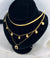 Multi Layered zirconia( Maroon, White, Black and Green ) Water Proof Necklace | Gold Plated | Premium Quality