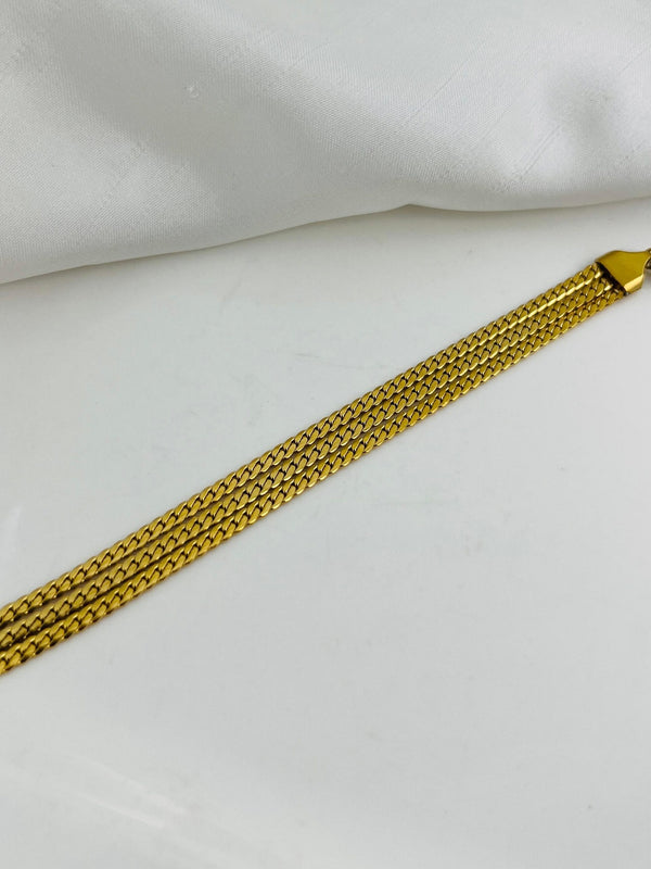 3 Layered Gold Plated Bracelet – Waterproof & Anti-Tarnish