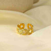 18K Gold Plated Adjustable Ring | Water Proof | Stainless Steel | High Quality Polished