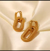 Gold Plated Chunky 2 In 1 Drop Earrings