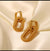 Gold Plated Chunky 2 In 1 Drop Earrings