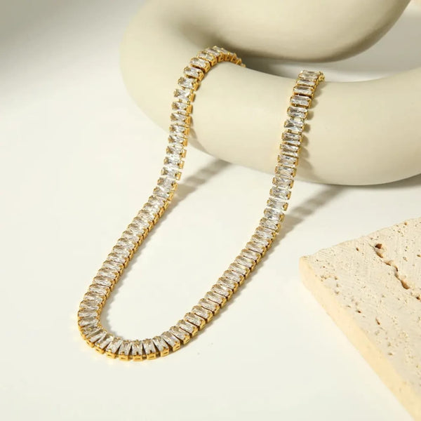 Dimond Necklace - Stainless Steel & Water Proof