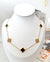 Luxe Black And Gold 5 Motifs Clover Neckless | Water Proof