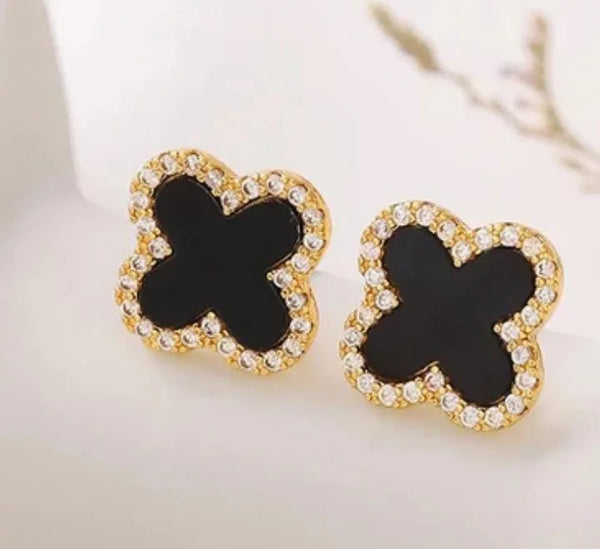 Zircon Clover Studs | Water Proof