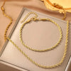 Gold Plated Twisted Bracelet And Neckless | Water Proof | Anti-Tarnish