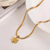 Gold Heart Clover pendant Neckless | Stainless Steel