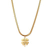Gold Heart Clover pendant Neckless | Stainless Steel