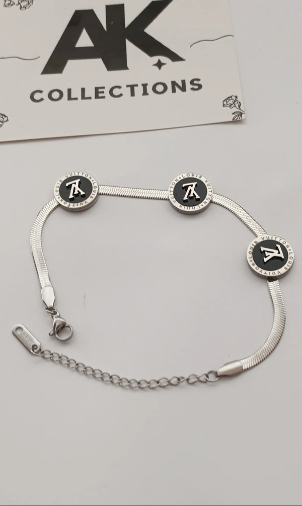 LV Buttons Bracelet With Snake Chain | Water Proof