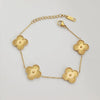 Premium Clover Gold ( Big Motif ) Bracelet | Water Proof | Stainless Steel | 18K Gold Plated