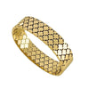 18k Gold Plated Honeycomb Bangle | Stainless Steel