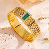 Green Gem Gold Gala Cuff