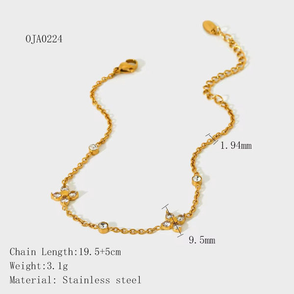 Floral Bracelet | Stainless Steel