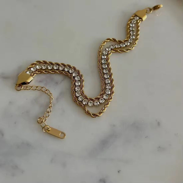 Twisted Zirconia Bracelet