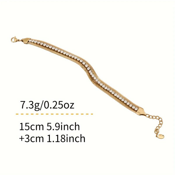 Zirconia Snake Bracelet
