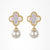 Clover Pearl White Earrings