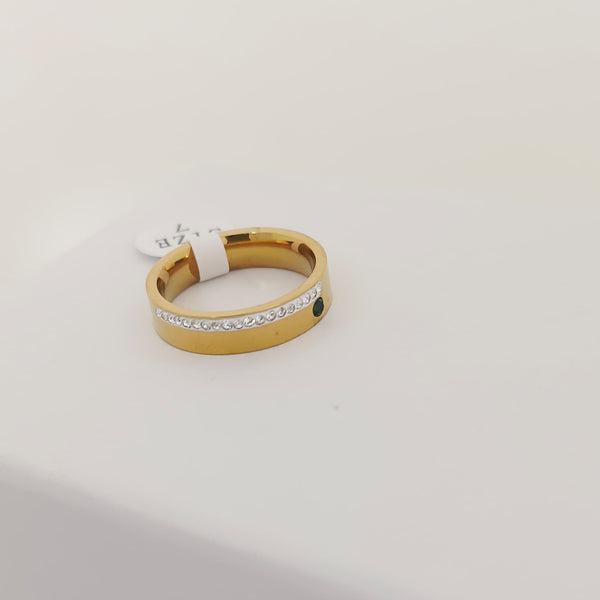 Zirconia Designer Crown Ring | Stainless Steel