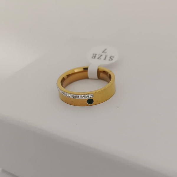 Zirconia Designer Crown Ring | Stainless Steel