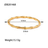 18K Gold Filled Round Beaded Bangle | Stainless Steel
