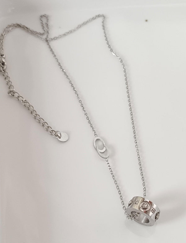 Silver Disk Necklace