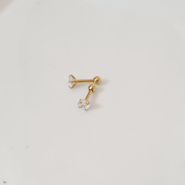 Zircon 21 Karat Stainless Nose Pin & Tops