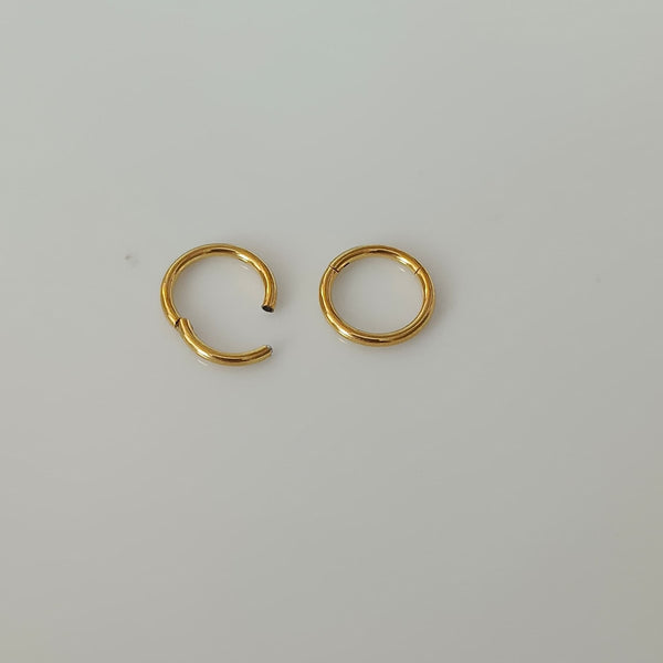 21 karat Stainless Steel Nose Pin & Hoop Bali