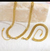 Interwoven 18k Gold Plated Bracelet & Neckless