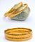 Brand inspired 21 karat gold plated stainless (kara) bangles