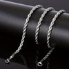 Silver Rope Necklace for Men & Women | Water Proof | Stainless Steel