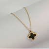 Reversible Clover Pendant Necklace Titanium Stainless Steel